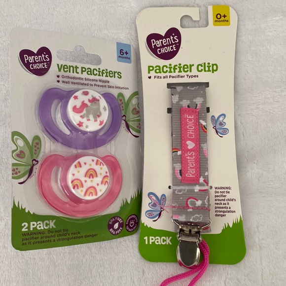 parents choice Other New Parents Choice Pacifier And Pacifier Clip Set Poshmark